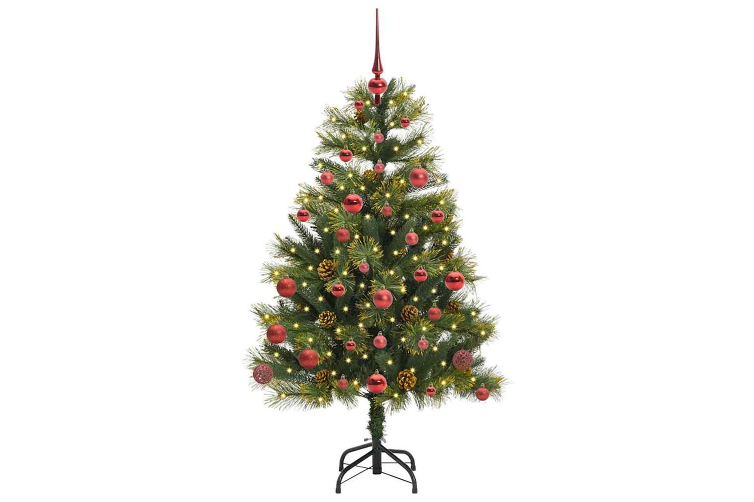 Vidaxl Artificial Hinged Christmas Tree With Cones Green 150 Cm-3
