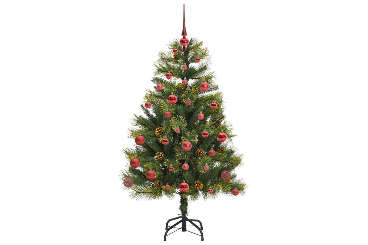 Vidaxl Artificial Hinged Christmas Tree With Cones Green 150 Cm-4
