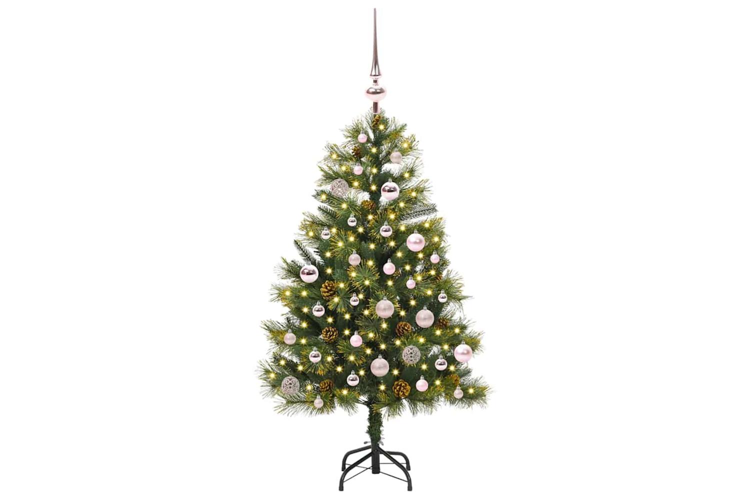 Vidaxl Artificial Hinged Christmas Tree With Cones Green 150 Cm-2