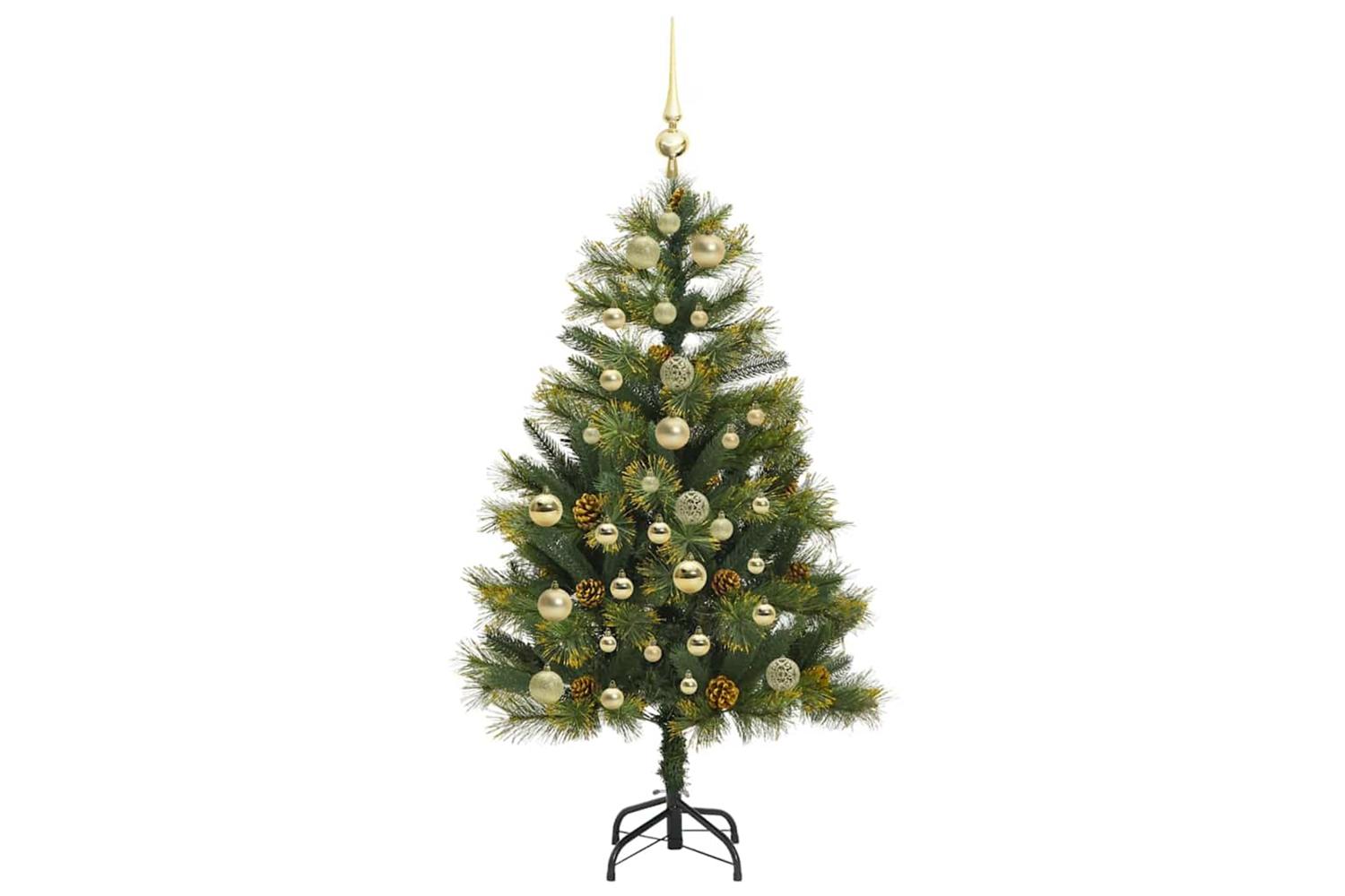 Vidaxl Artificial Hinged Christmas Tree With Cones Green 150 Cm-4