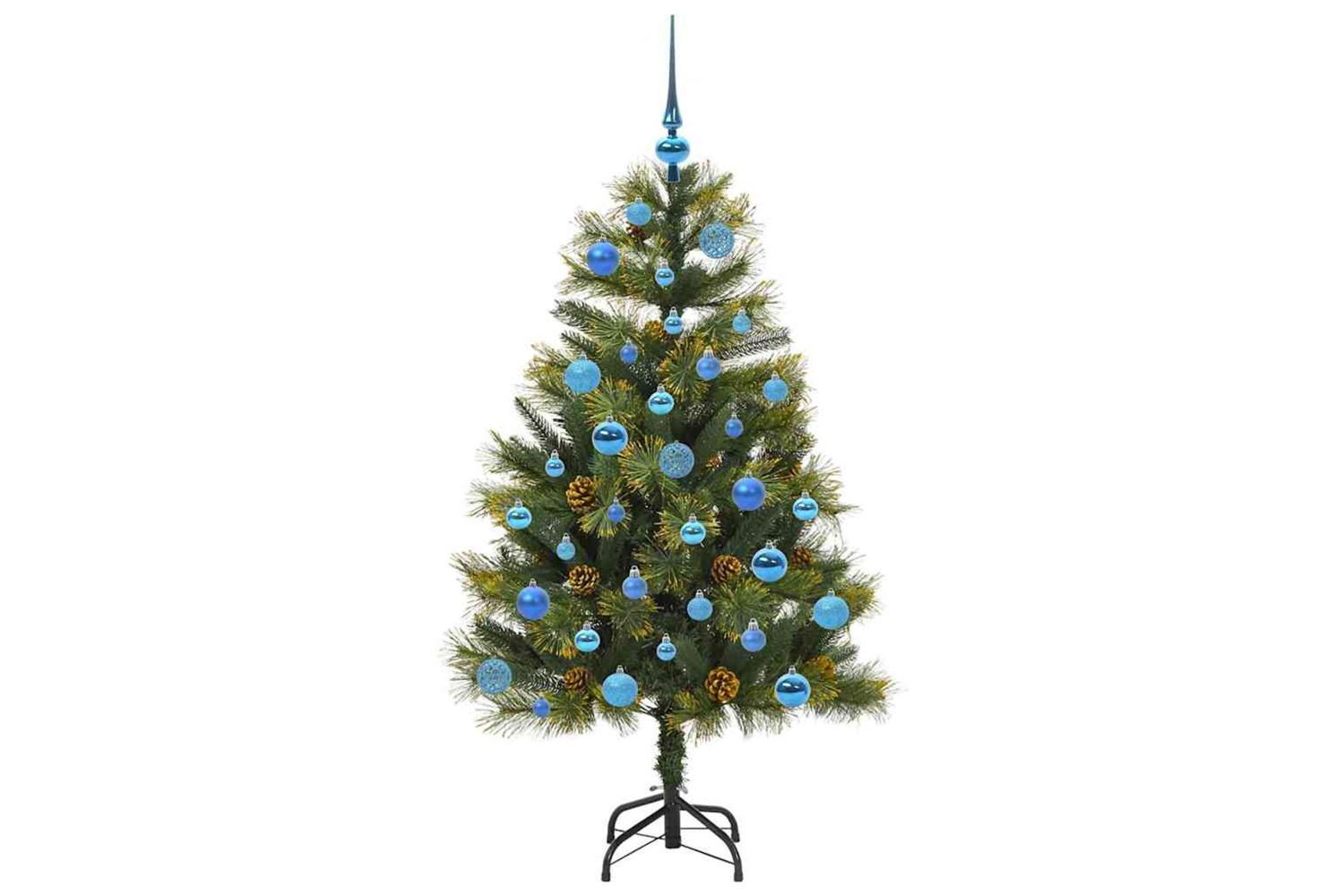 Vidaxl Artificial Hinged Christmas Tree With Cones Green 150 Cm-4