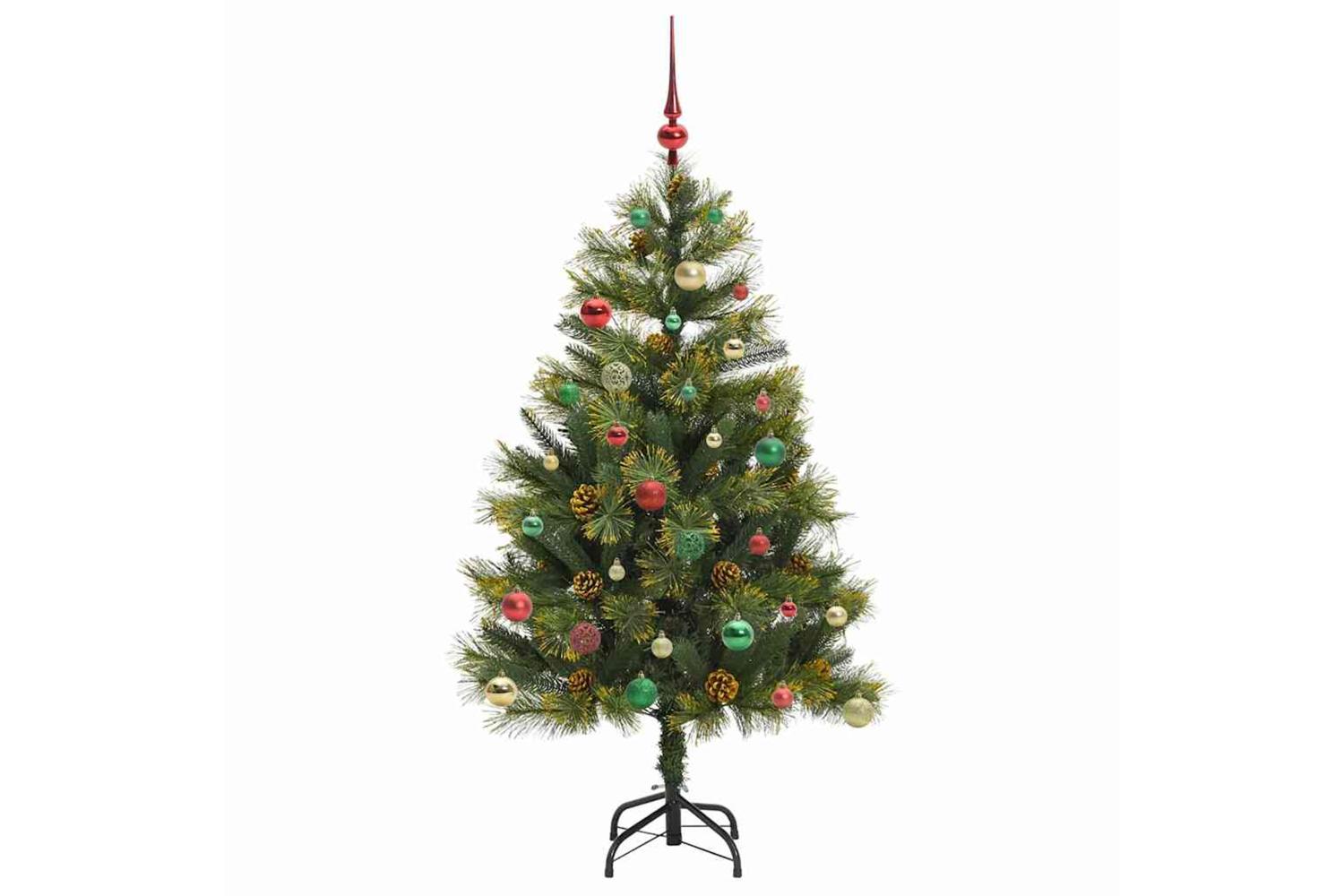 Vidaxl Artificial Hinged Christmas Tree With Cones Green 150 Cm-6