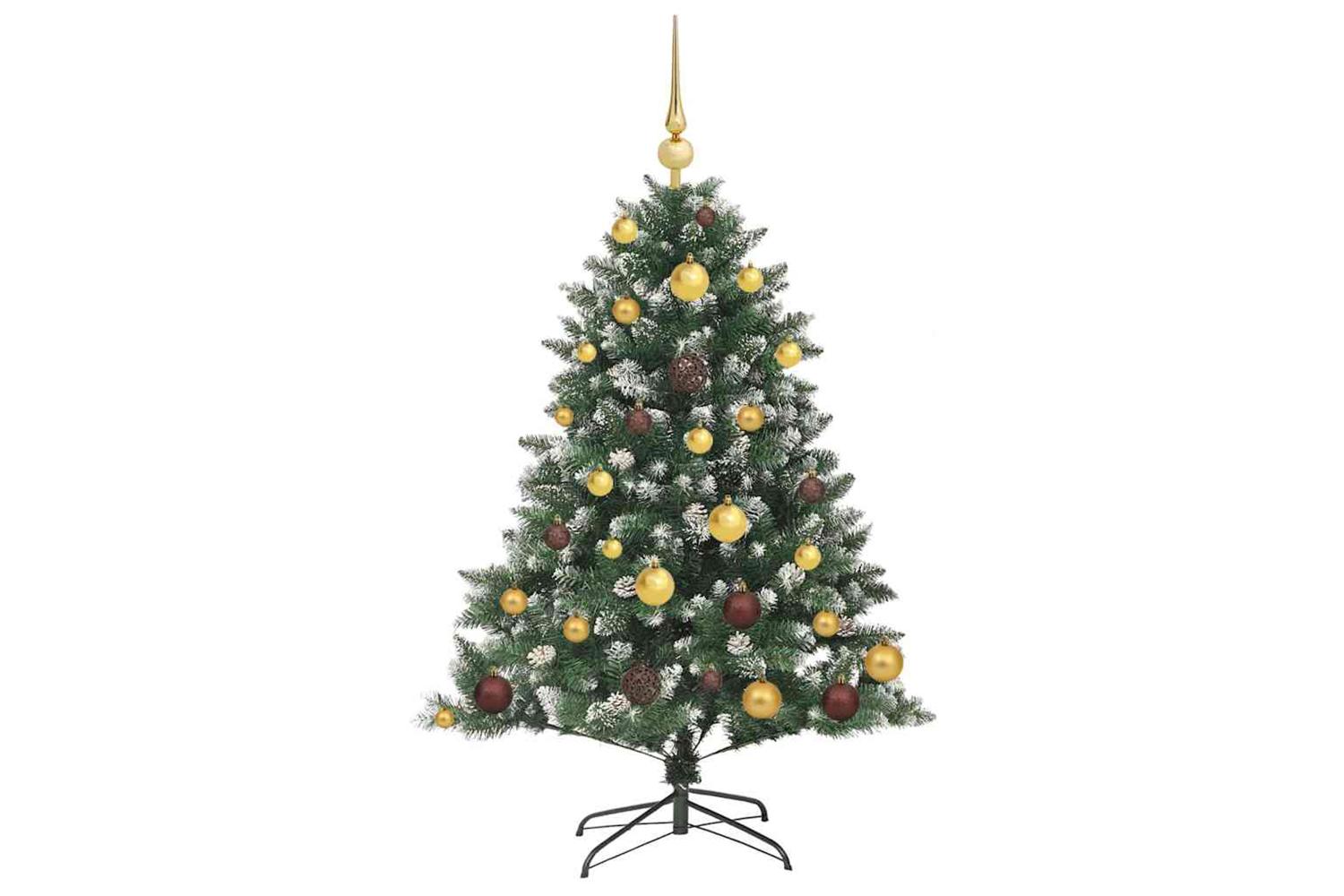 Vidaxl Artificial Christmas Tree With 150 Leds Green 85 X 85 X 120 Cm-4