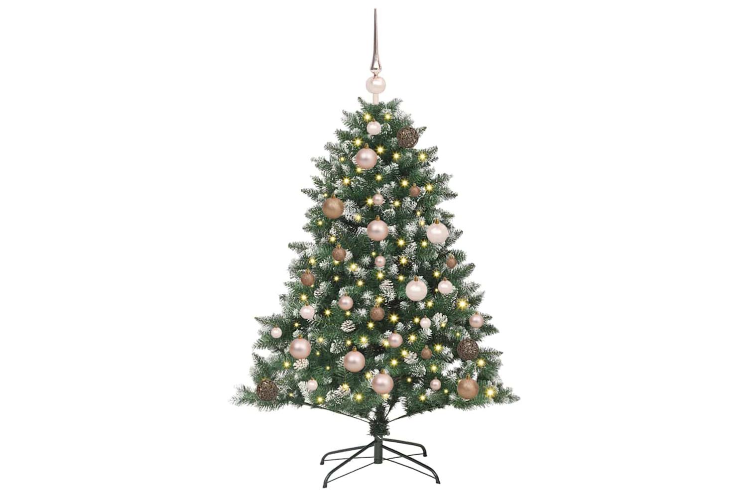 Vidaxl Artificial Christmas Tree With 150 Leds Green 85 X 85 X 120 Cm-3