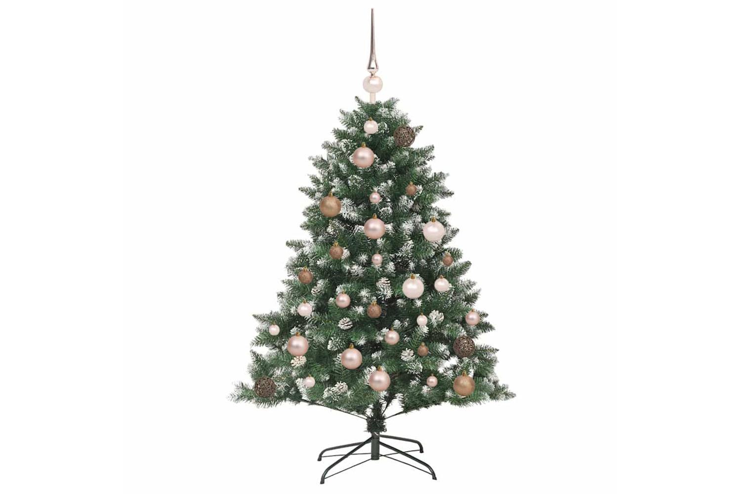 Vidaxl Artificial Christmas Tree With 150 Leds Green 85 X 85 X 120 Cm-4