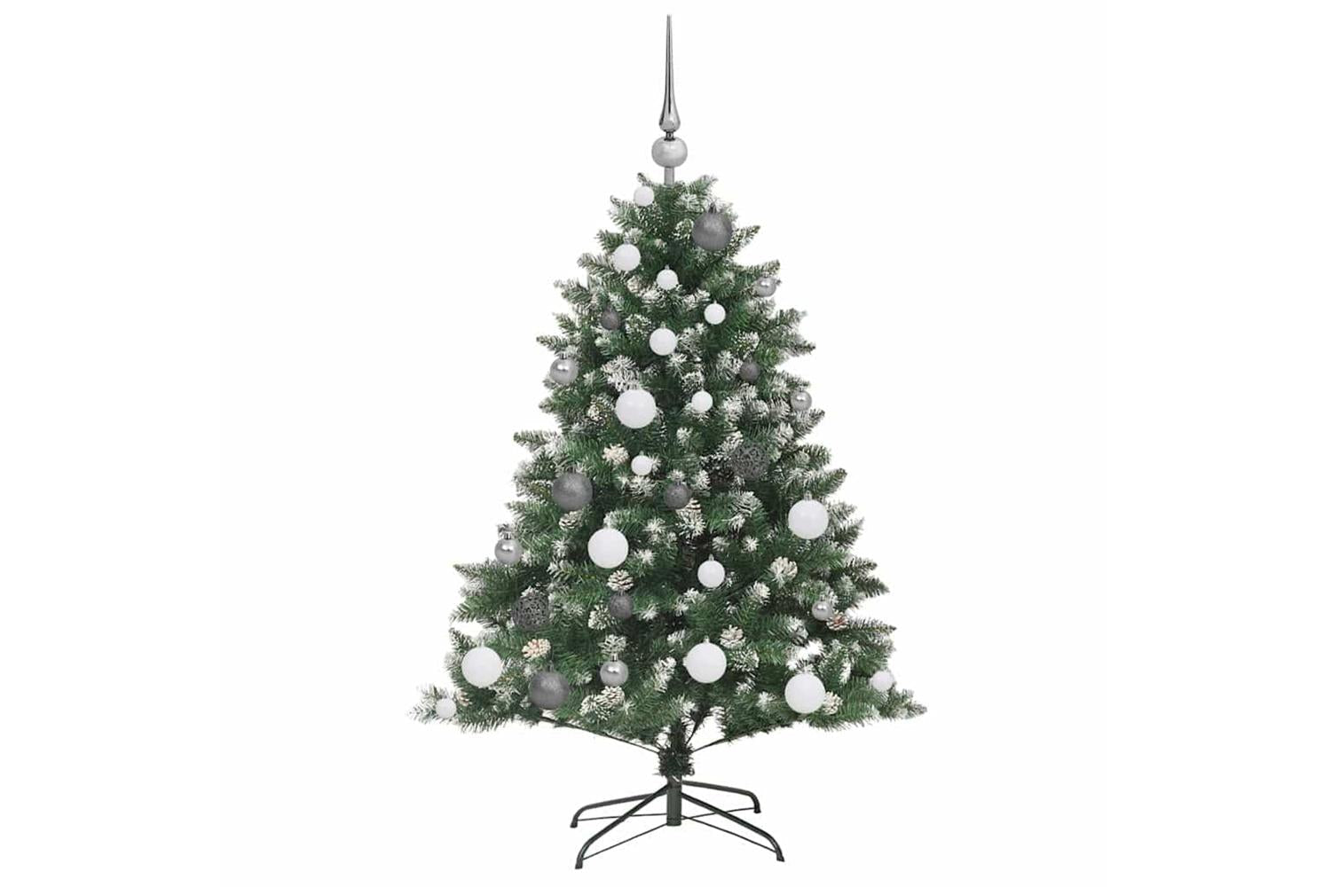 Vidaxl Artificial Christmas Tree With 150 Leds Green 85 X 85 X 120 Cm-4