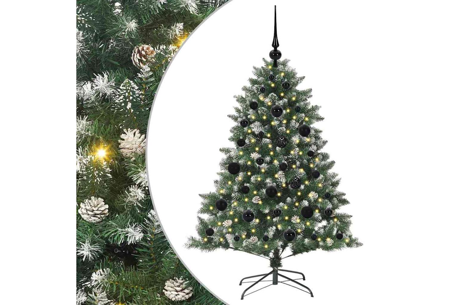 Vidaxl Artificial Christmas Tree With 150 Leds Green 85 X 85 X 120 Cm-2
