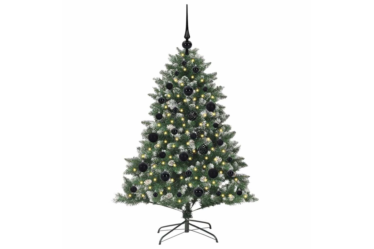 Vidaxl Artificial Christmas Tree With 150 Leds Green 85 X 85 X 120 Cm-3