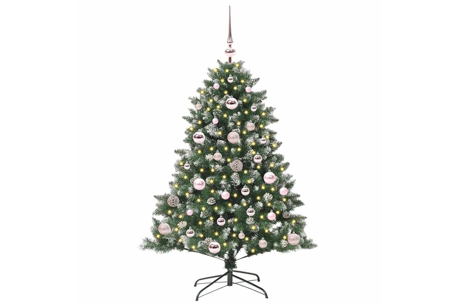 Vidaxl Artificial Christmas Tree With 150 Leds Green 85 X 85 X 120 Cm-3