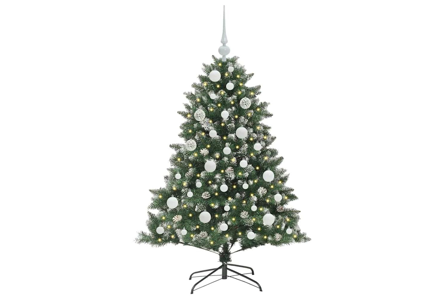 Vidaxl Artificial Christmas Tree With 150 Leds Green 85 X 85 X 120 Cm-3