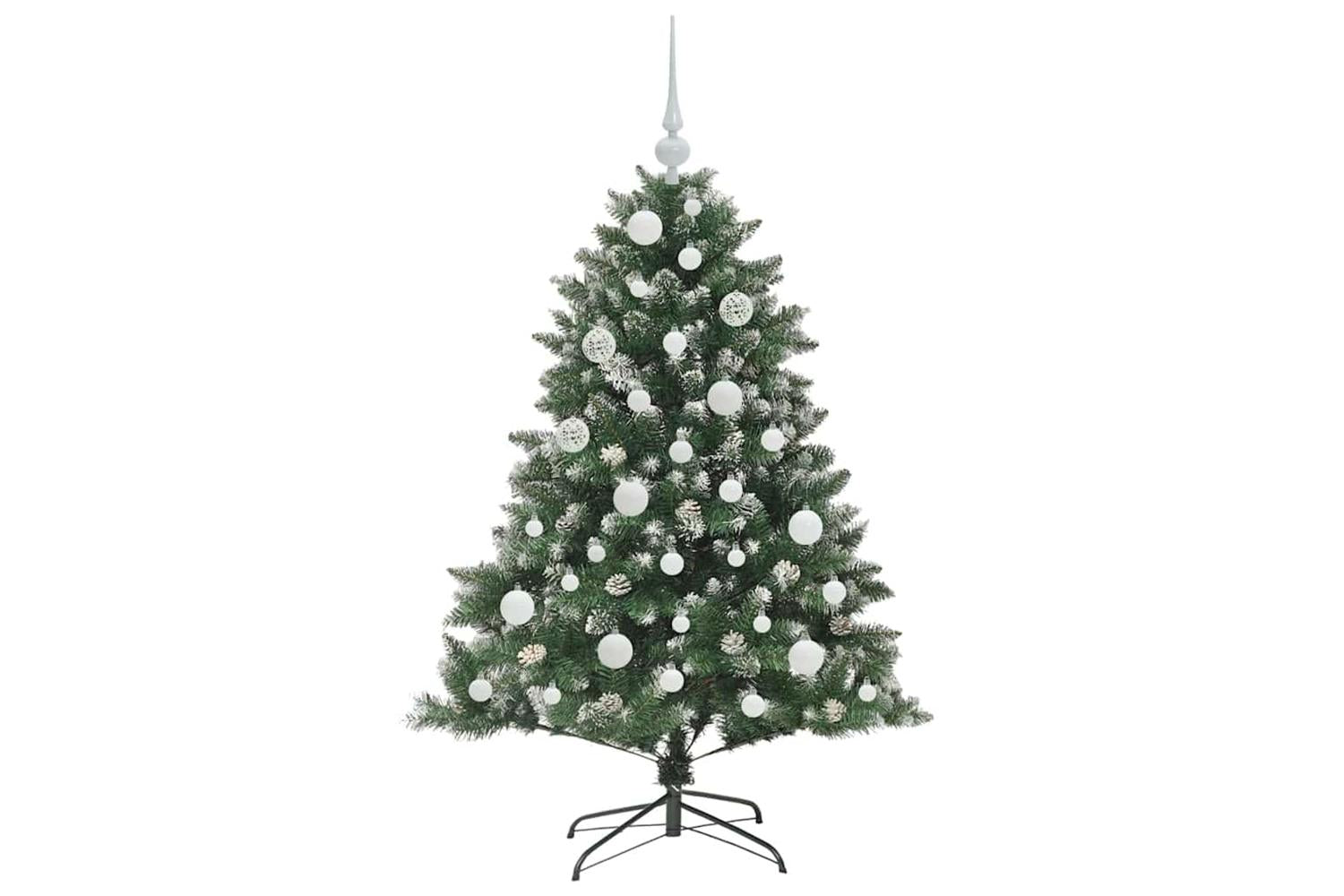 Vidaxl Artificial Christmas Tree With 150 Leds Green 85 X 85 X 120 Cm-4