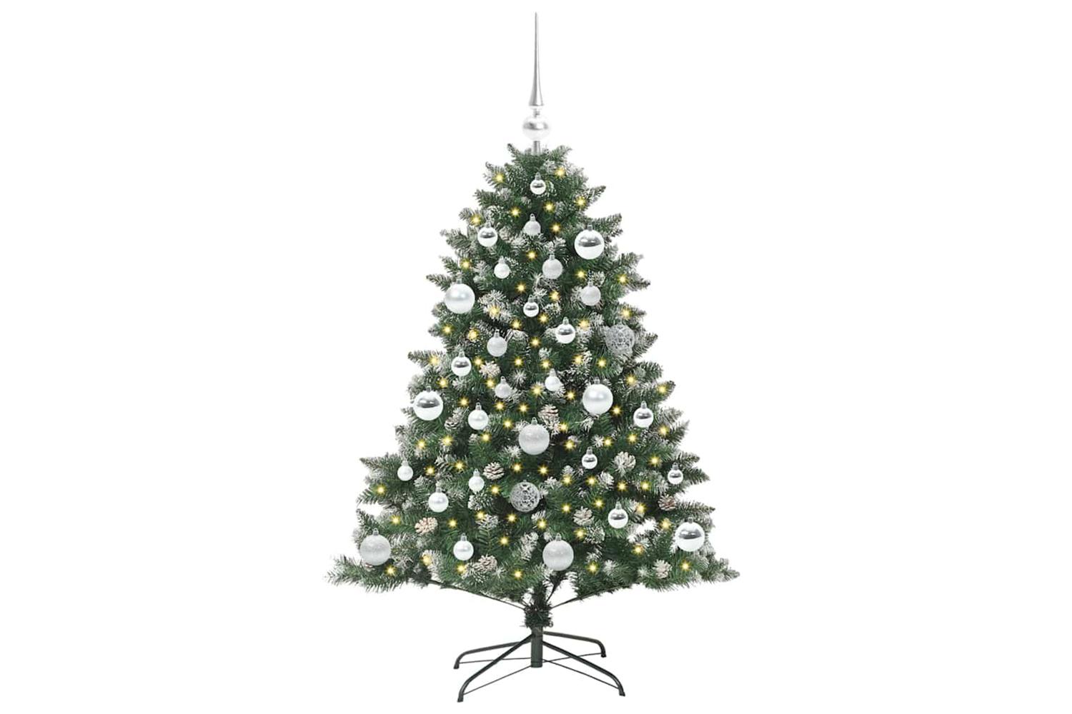 Vidaxl Artificial Christmas Tree With 150 Leds Green 85 X 85 X 120 Cm-3