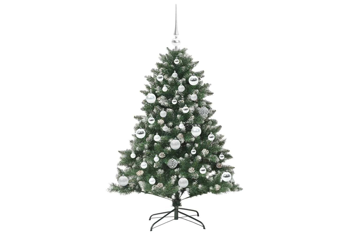 Vidaxl Artificial Christmas Tree With 150 Leds Green 85 X 85 X 120 Cm-4