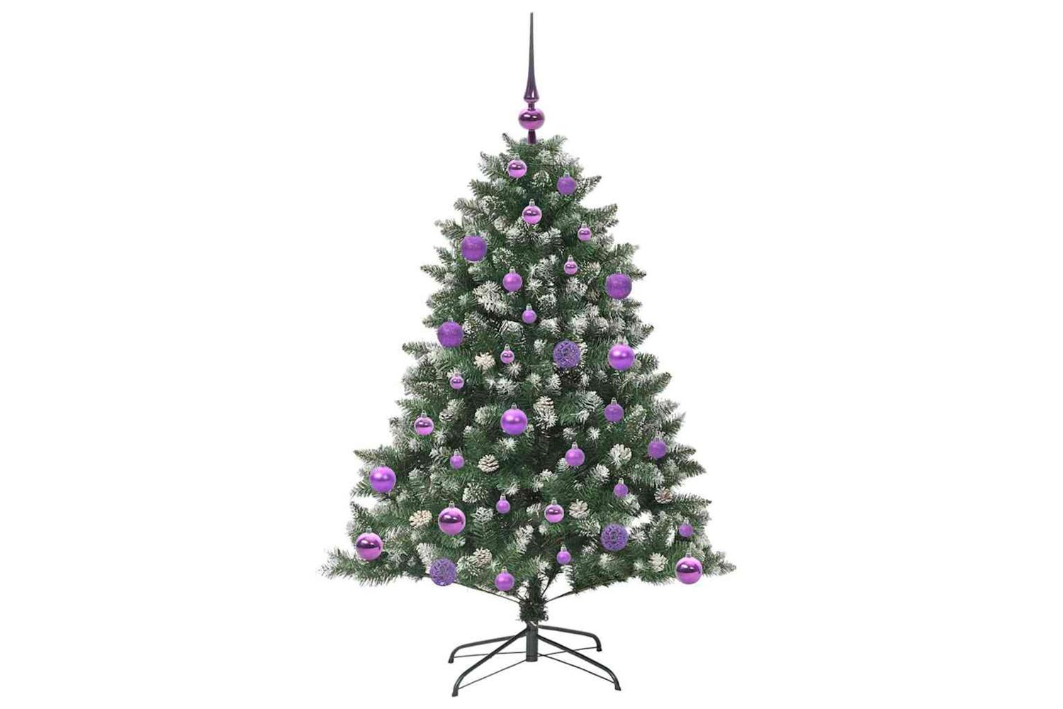Vidaxl Artificial Christmas Tree With 150 Leds Green 85 X 85 X 120 Cm-5