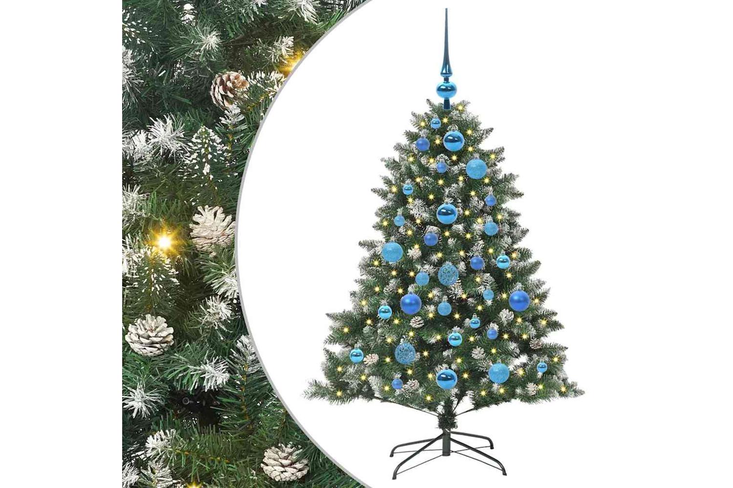 Vidaxl Artificial Christmas Tree With 150 Leds Green 85 X 85 X 120 Cm-2