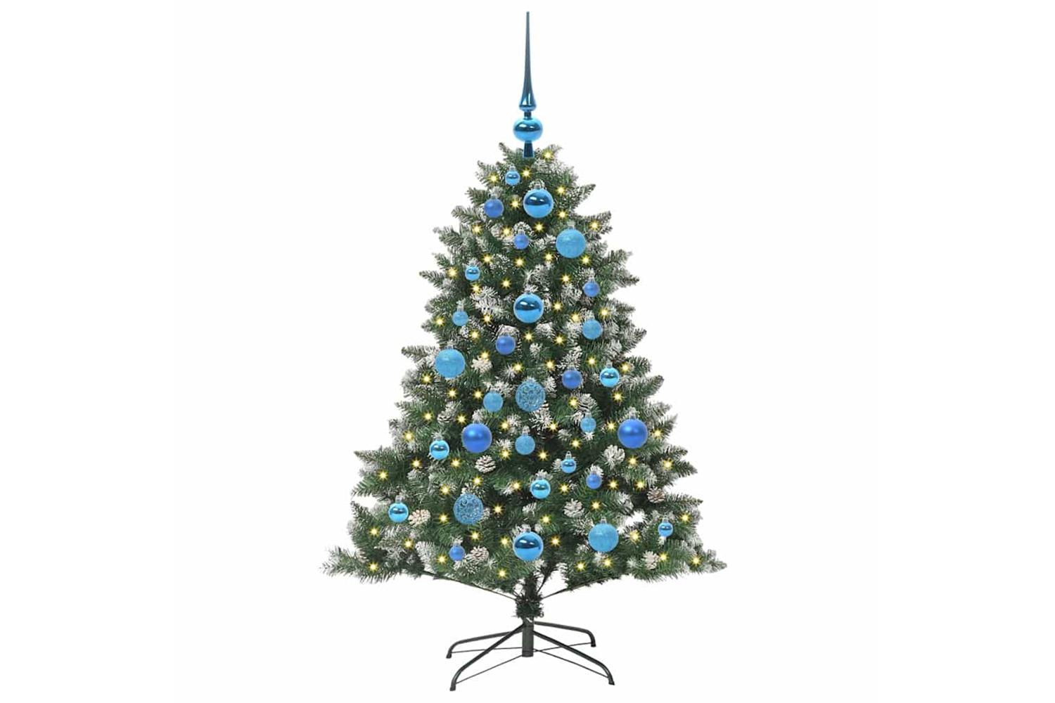 Vidaxl Artificial Christmas Tree With 150 Leds Green 85 X 85 X 120 Cm-3