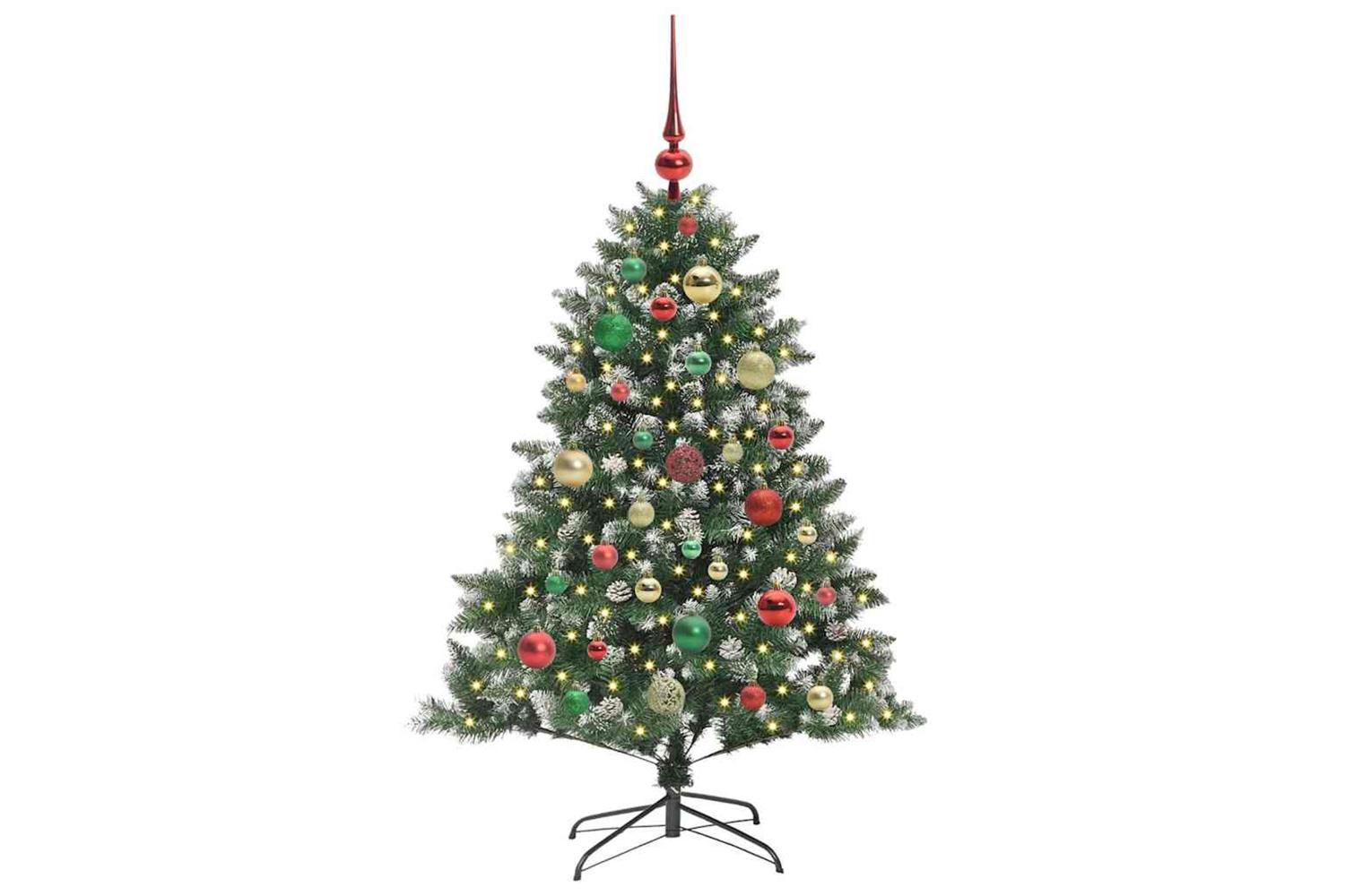 Vidaxl Artificial Christmas Tree With 150 Leds Green 85 X 85 X 120 Cm-3