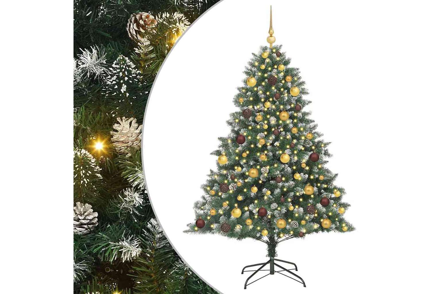 Vidaxl Artificial Christmas Tree With Stand Green 126 X 126 X 180 Cm-2
