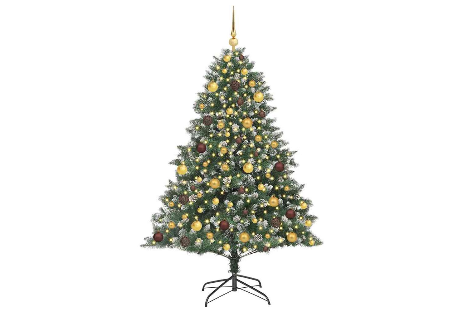 Vidaxl Artificial Christmas Tree With Stand Green 126 X 126 X 180 Cm-3