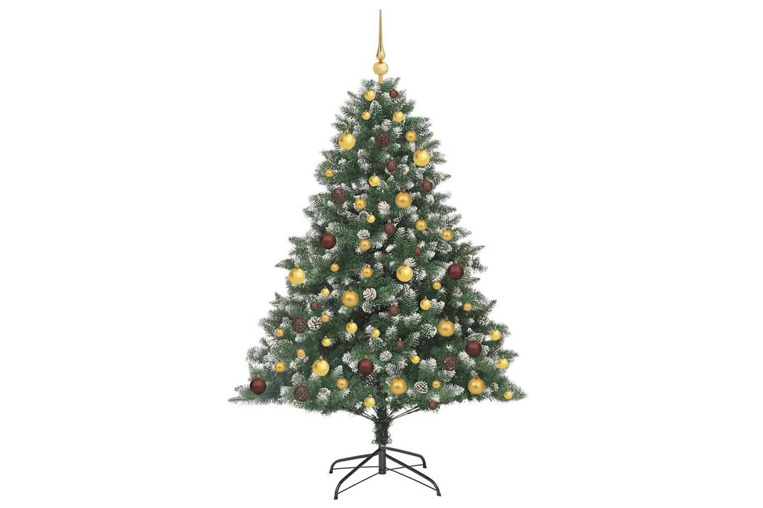 Vidaxl Artificial Christmas Tree With Stand Green 126 X 126 X 180 Cm-4