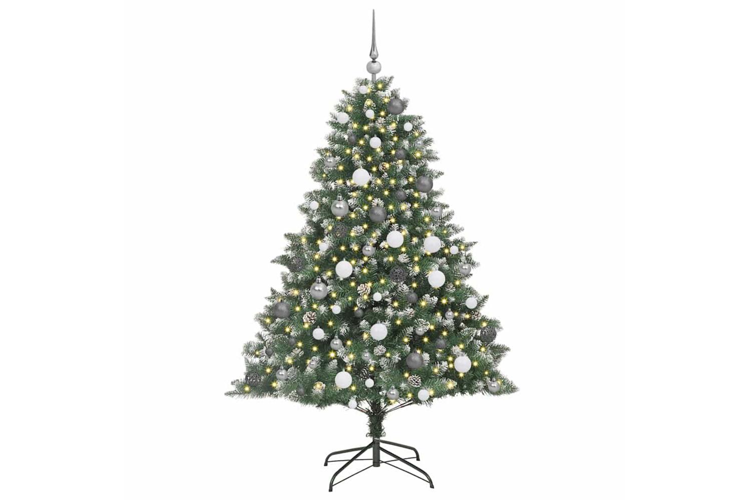 Vidaxl Artificial Christmas Tree With Stand Green 126 X 126 X 180 Cm-3