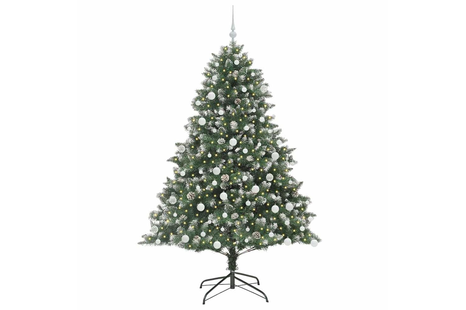Vidaxl Artificial Christmas Tree With Stand Green 126 X 126 X 180 Cm-3
