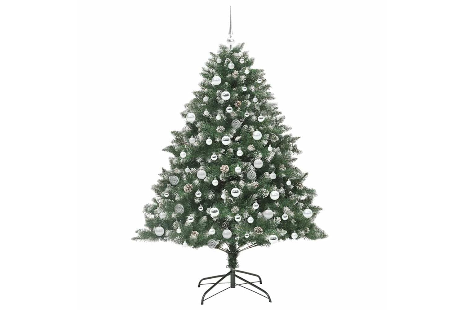 Vidaxl Artificial Christmas Tree With Stand Green 126 X 126 X 180 Cm-4