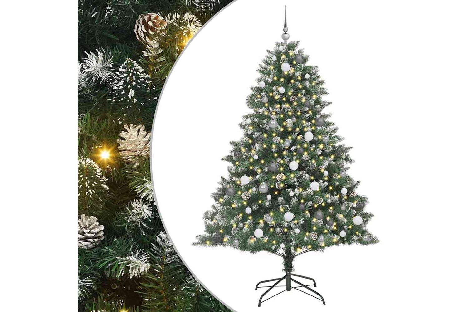 Vidaxl Artificial Christmas Tree With Stand Green 140 X 140 X 210 Cm-2