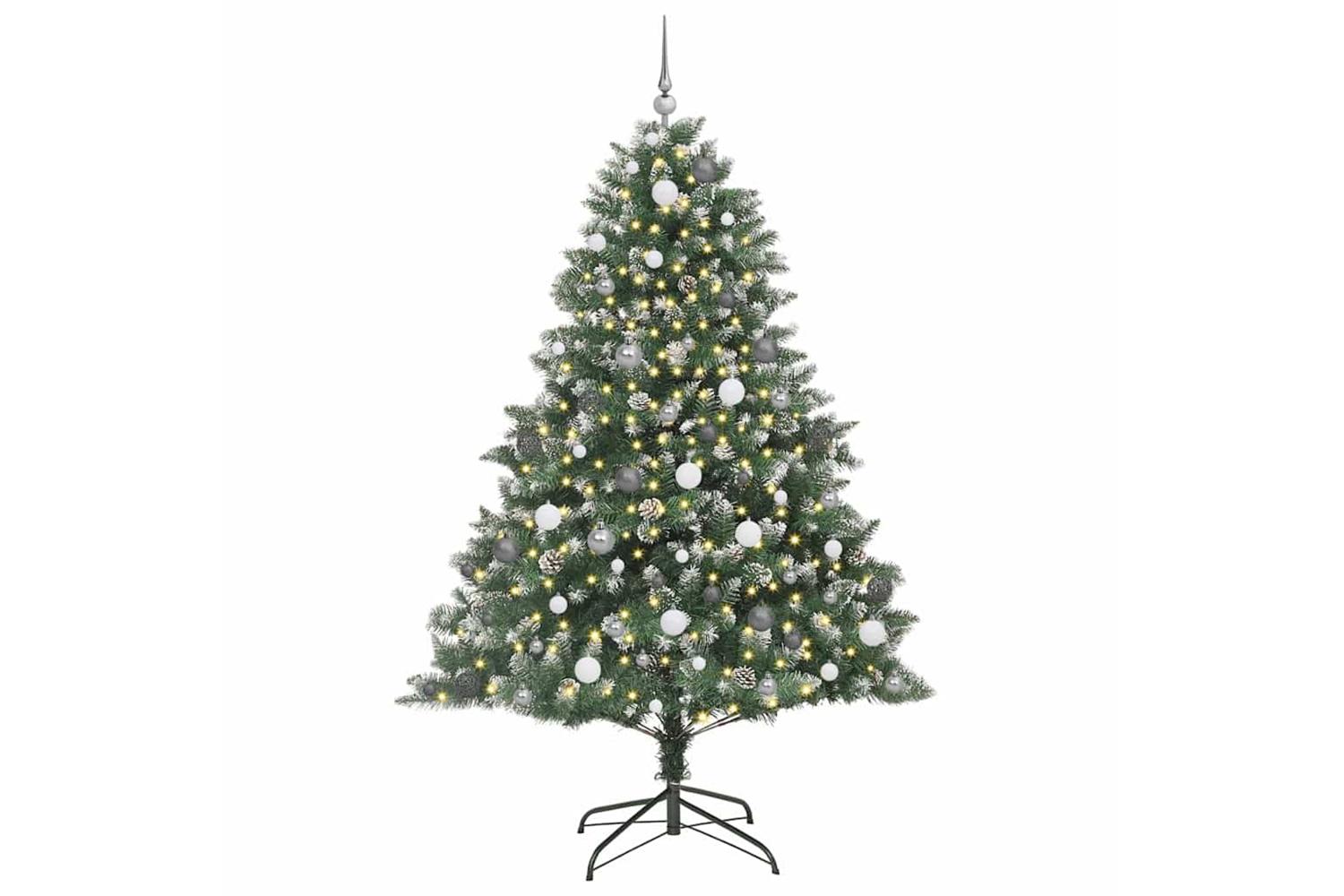 Vidaxl Artificial Christmas Tree With Stand Green 140 X 140 X 210 Cm-3