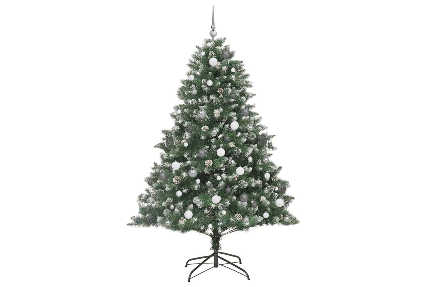 Vidaxl Artificial Christmas Tree With Stand Green 140 X 140 X 210 Cm-4