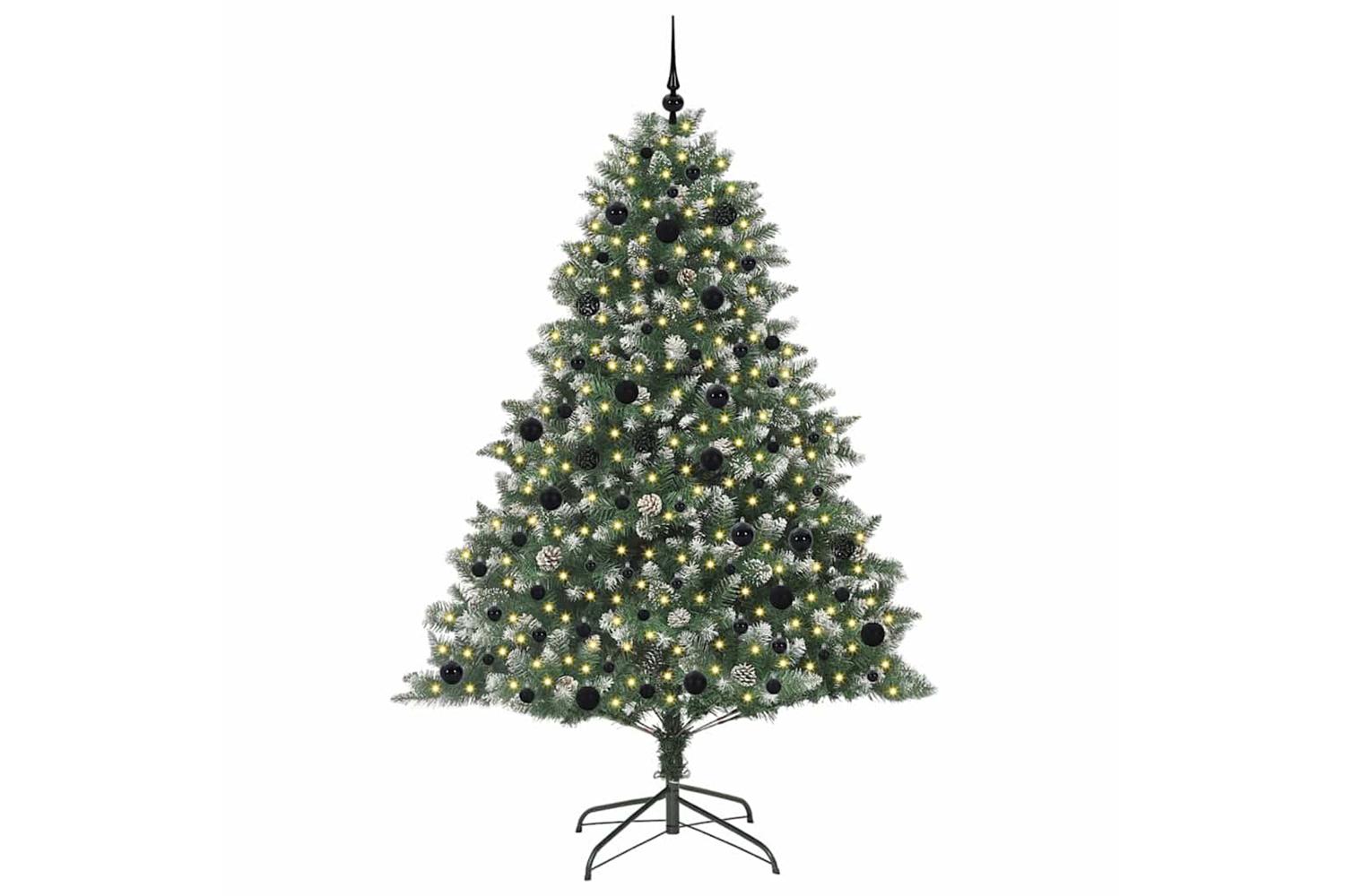 Vidaxl Artificial Christmas Tree With Stand Green 140 X 140 X 210 Cm-3