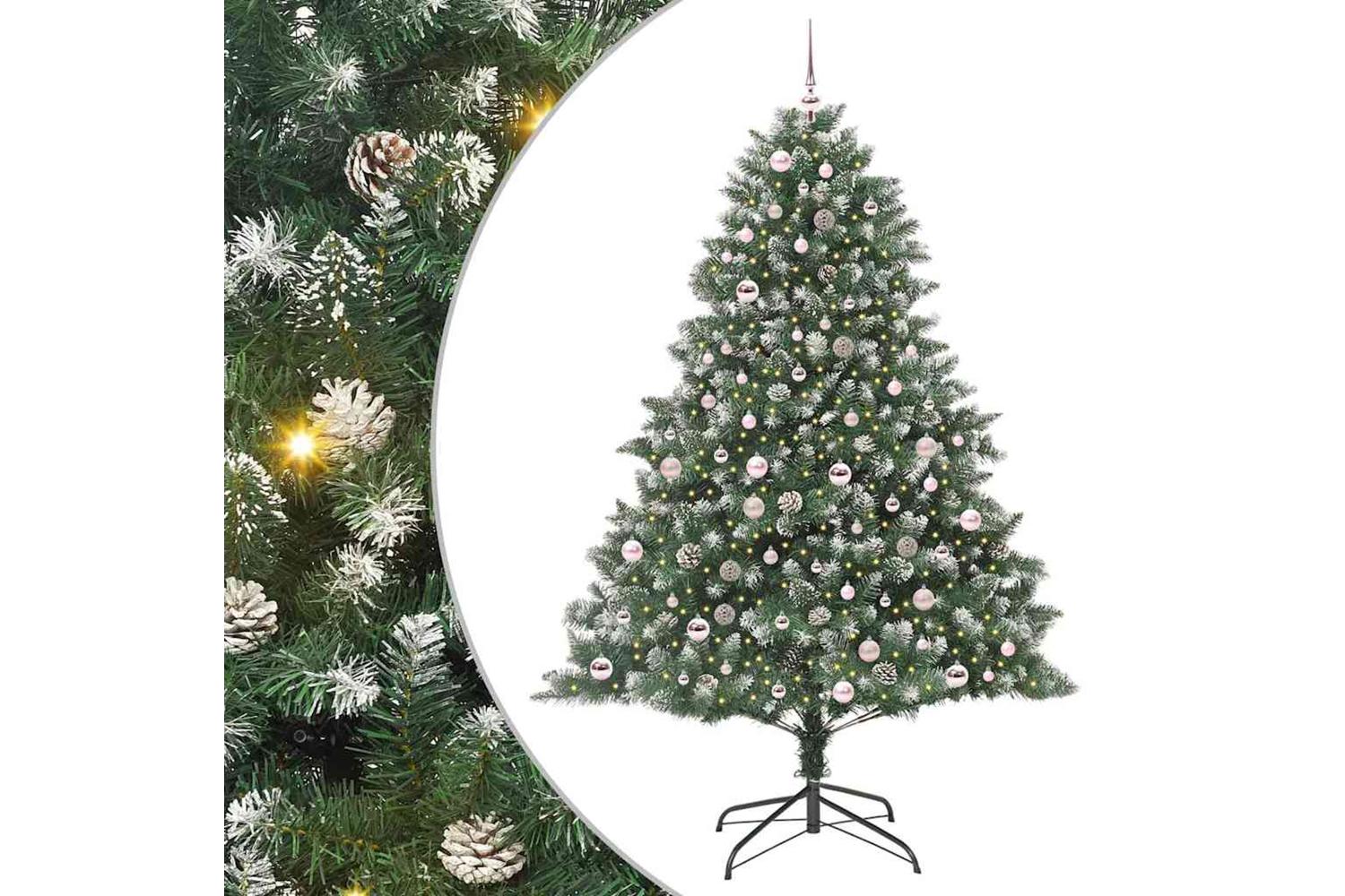 Vidaxl Artificial Christmas Tree With Stand Green 140 X 140 X 210 Cm-2