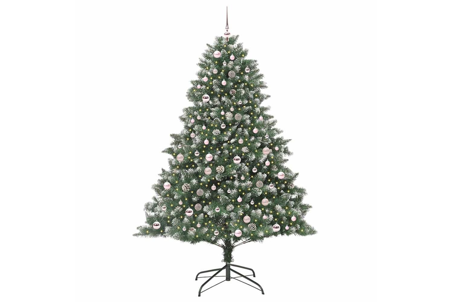 Vidaxl Artificial Christmas Tree With Stand Green 140 X 140 X 210 Cm-3