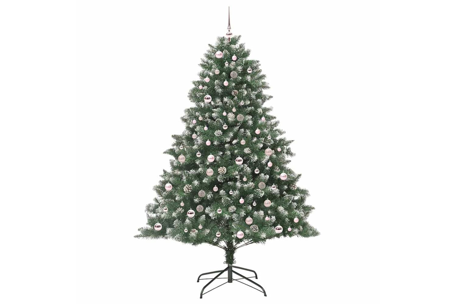 Vidaxl Artificial Christmas Tree With Stand Green 140 X 140 X 210 Cm-4