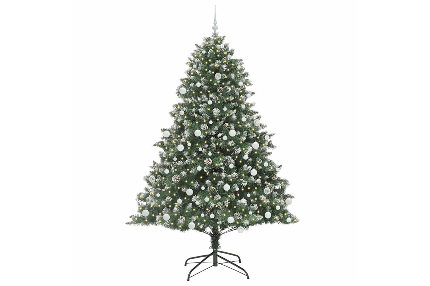 Vidaxl Artificial Christmas Tree With Stand Green 140 X 140 X 210 Cm-3