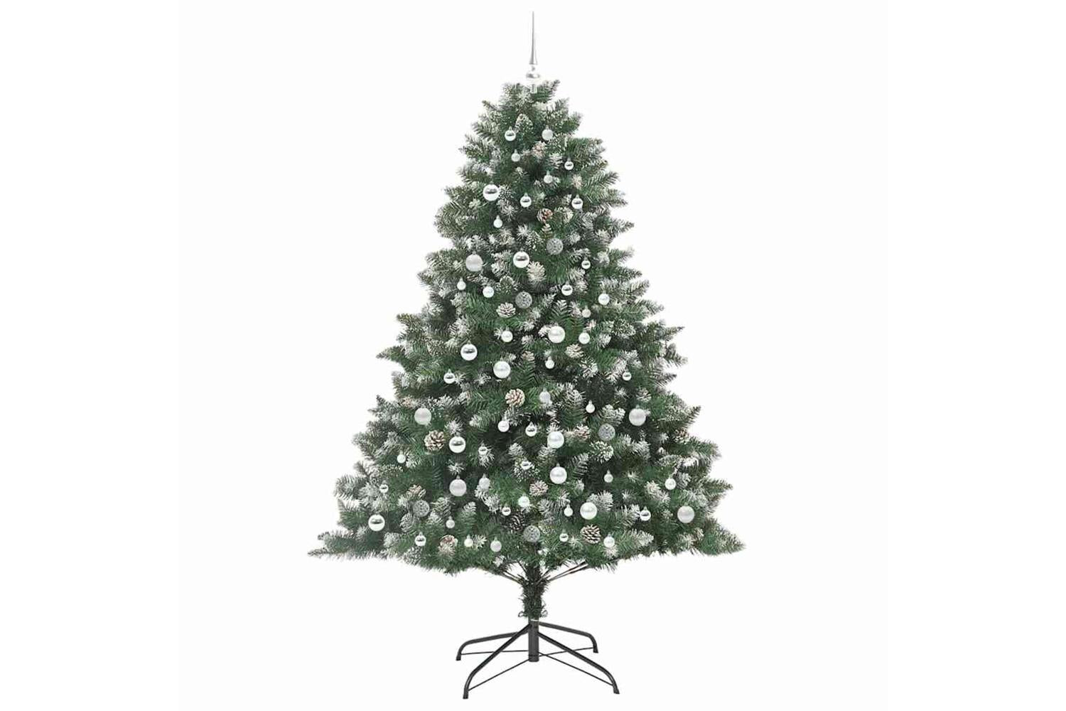 Vidaxl Artificial Christmas Tree With Stand Green 140 X 140 X 210 Cm-4
