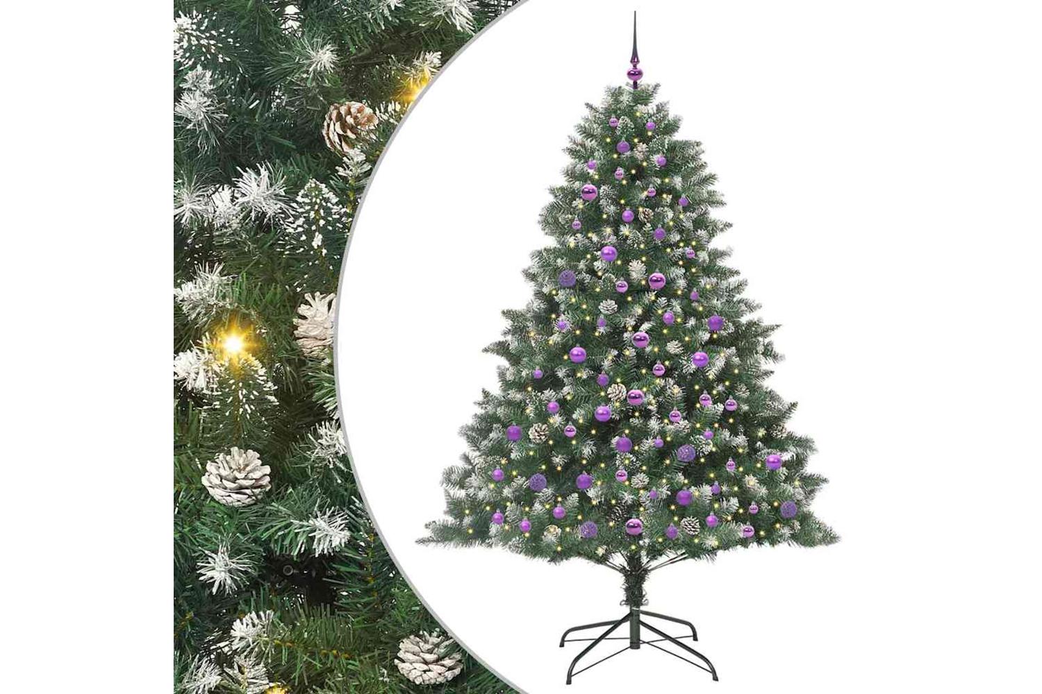 Vidaxl Artificial Christmas Tree With Stand Green 140 X 140 X 210 Cm-2