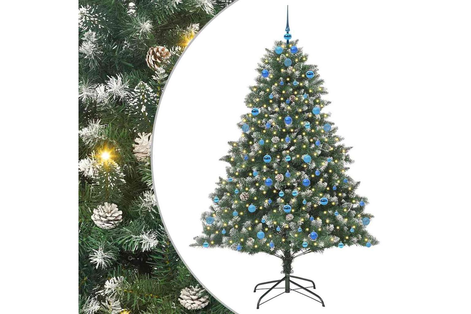 Vidaxl Artificial Christmas Tree With Stand Green 140 X 140 X 210 Cm-2
