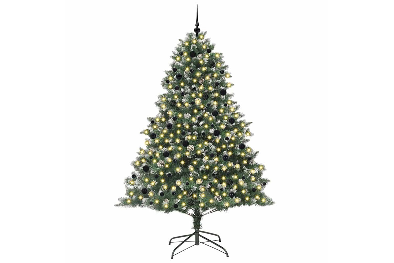 Vidaxl Artificial Christmas Tree With Stand Green 160 X 160 X 240 Cm-3