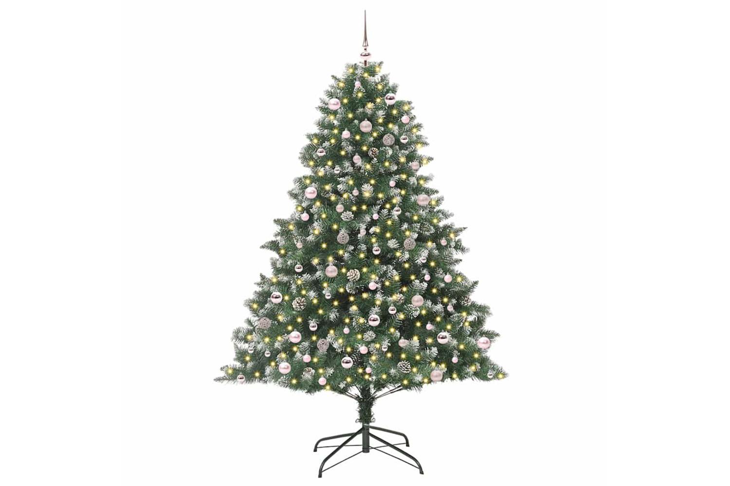 Vidaxl Artificial Christmas Tree With Stand Green 160 X 160 X 240 Cm-3