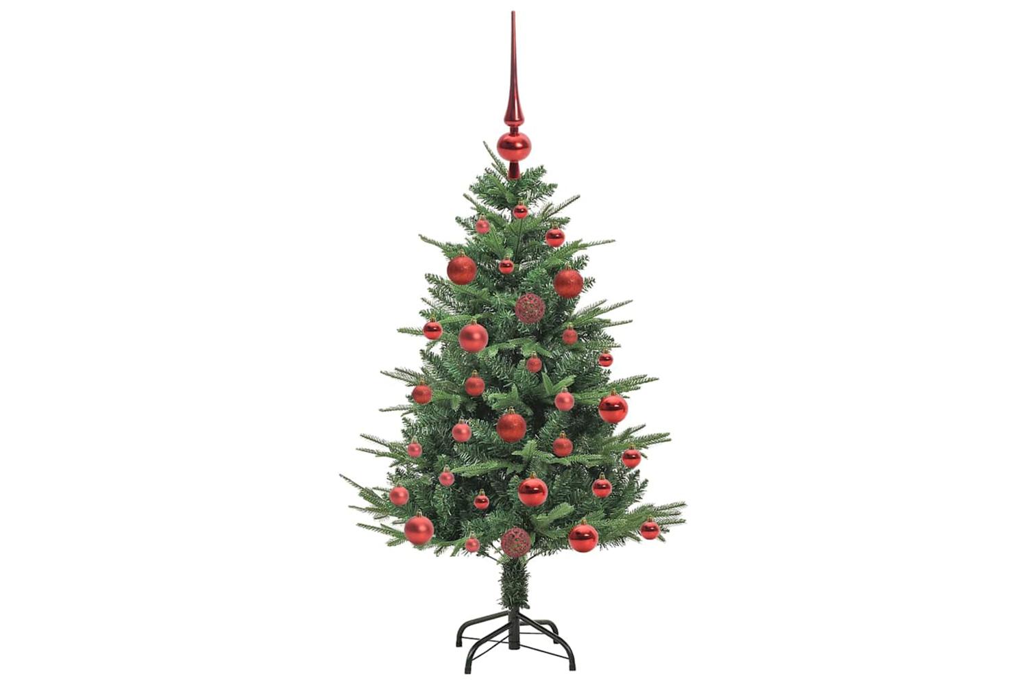 Vidaxl Artificial Pre-lit Christmas Tree With Ball Set Green 120 Cm-4