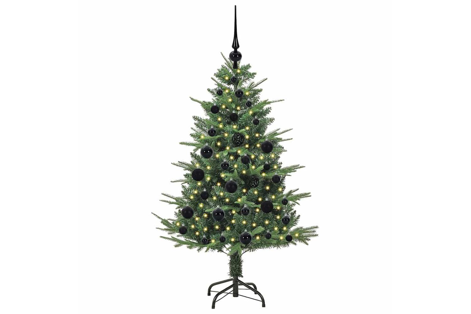 Vidaxl Artificial Pre-lit Christmas Tree With Ball Set Green 120 Cm-3