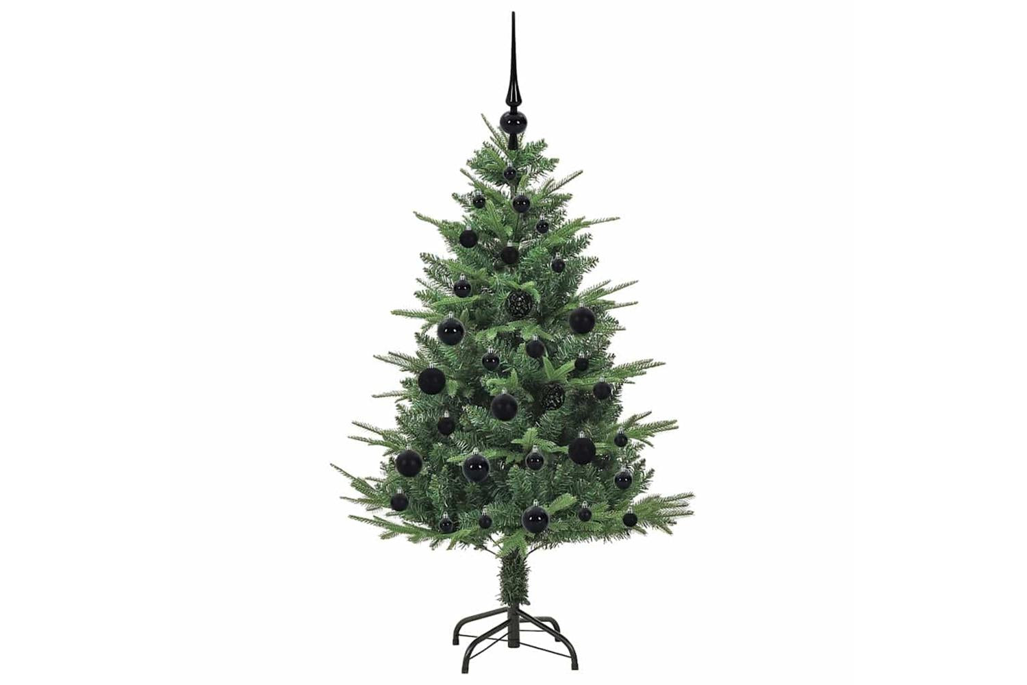 Vidaxl Artificial Pre-lit Christmas Tree With Ball Set Green 120 Cm-4