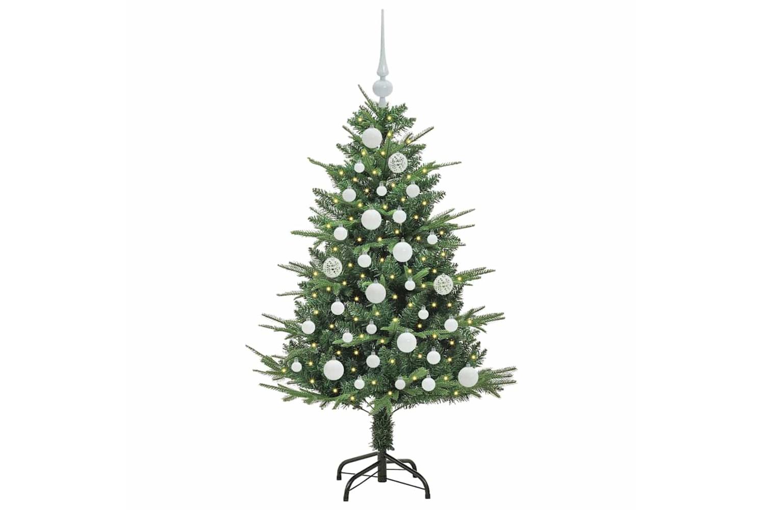 Vidaxl Artificial Pre-lit Christmas Tree With Ball Set Green 120 Cm-3