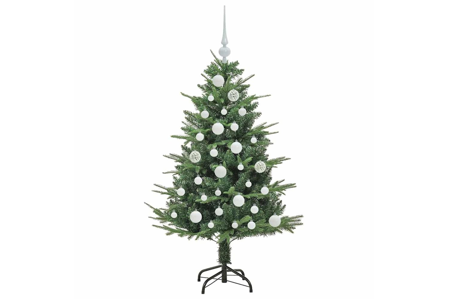 Vidaxl Artificial Pre-lit Christmas Tree With Ball Set Green 120 Cm-4