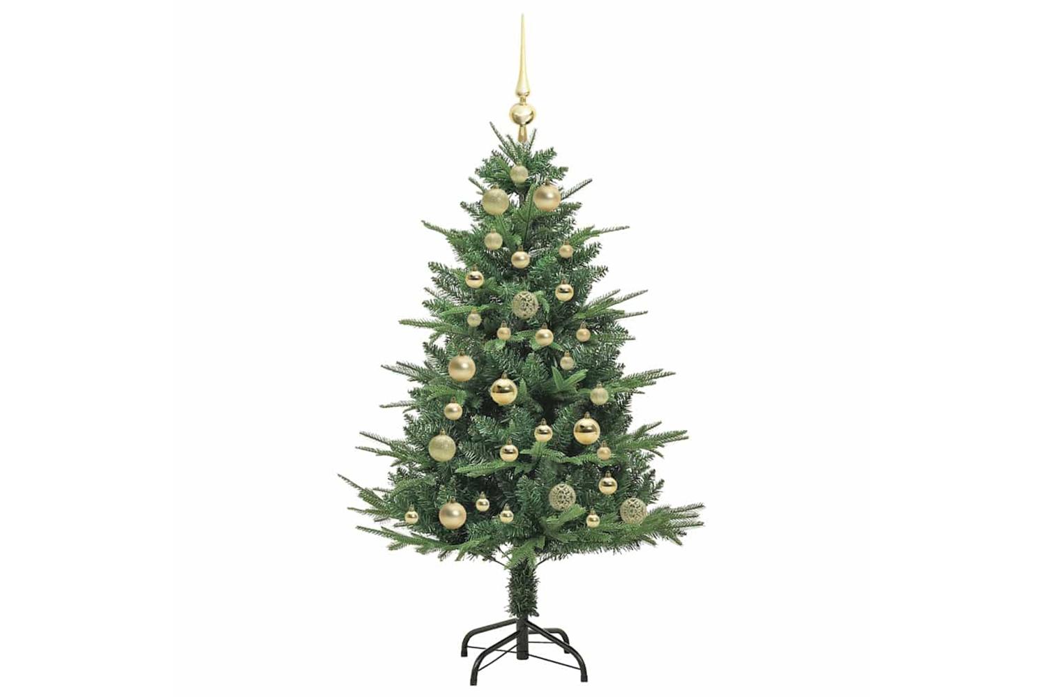 Vidaxl Artificial Pre-lit Christmas Tree With Ball Set Green 120 Cm-4