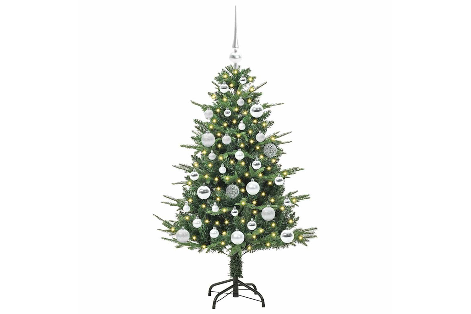 Vidaxl Artificial Pre-lit Christmas Tree With Ball Set Green 120 Cm-3