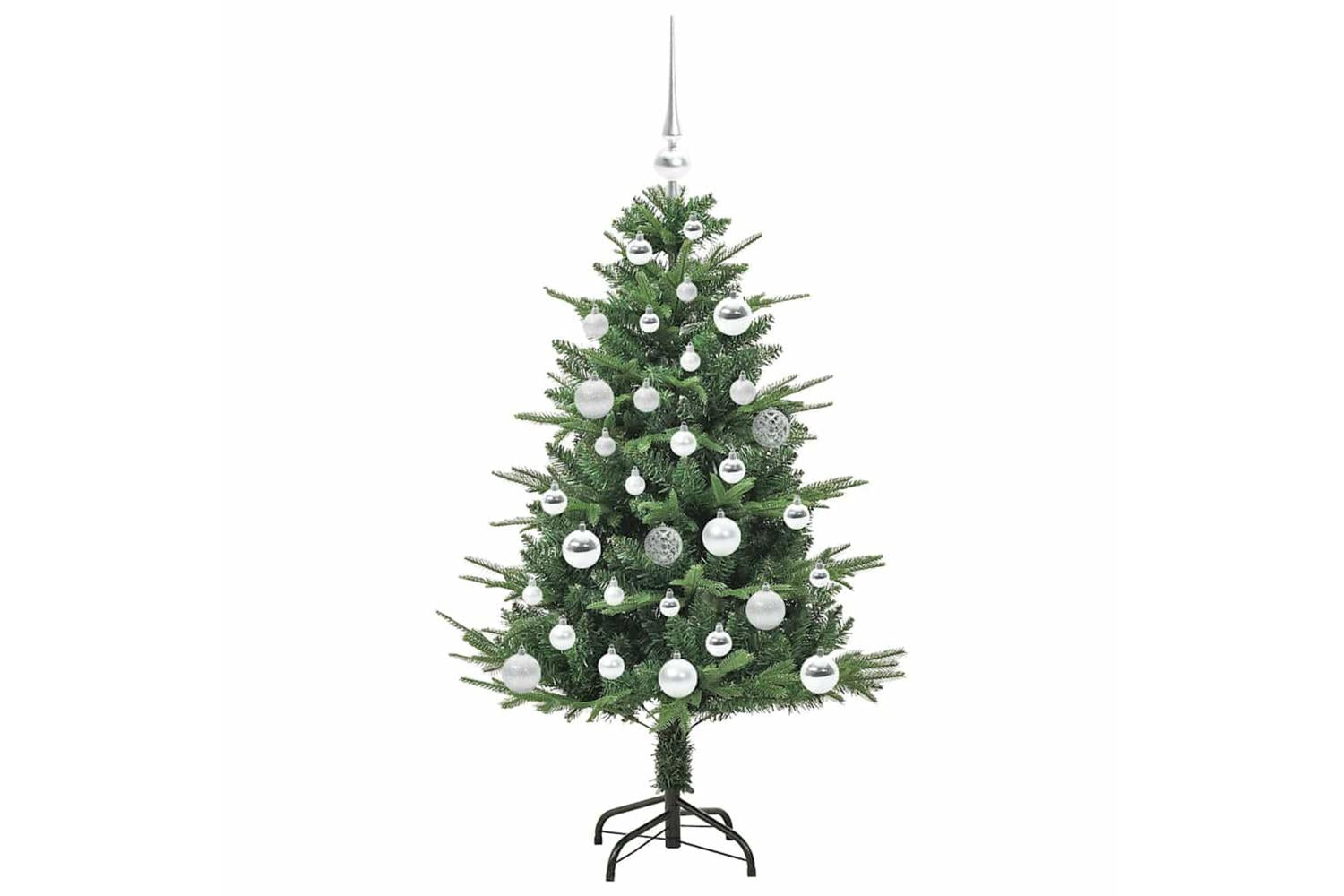 Vidaxl Artificial Pre-lit Christmas Tree With Ball Set Green 120 Cm-4