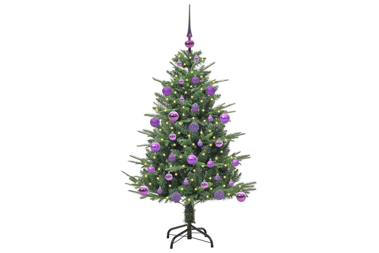 Vidaxl Artificial Pre-lit Christmas Tree With Ball Set Green 120 Cm-3