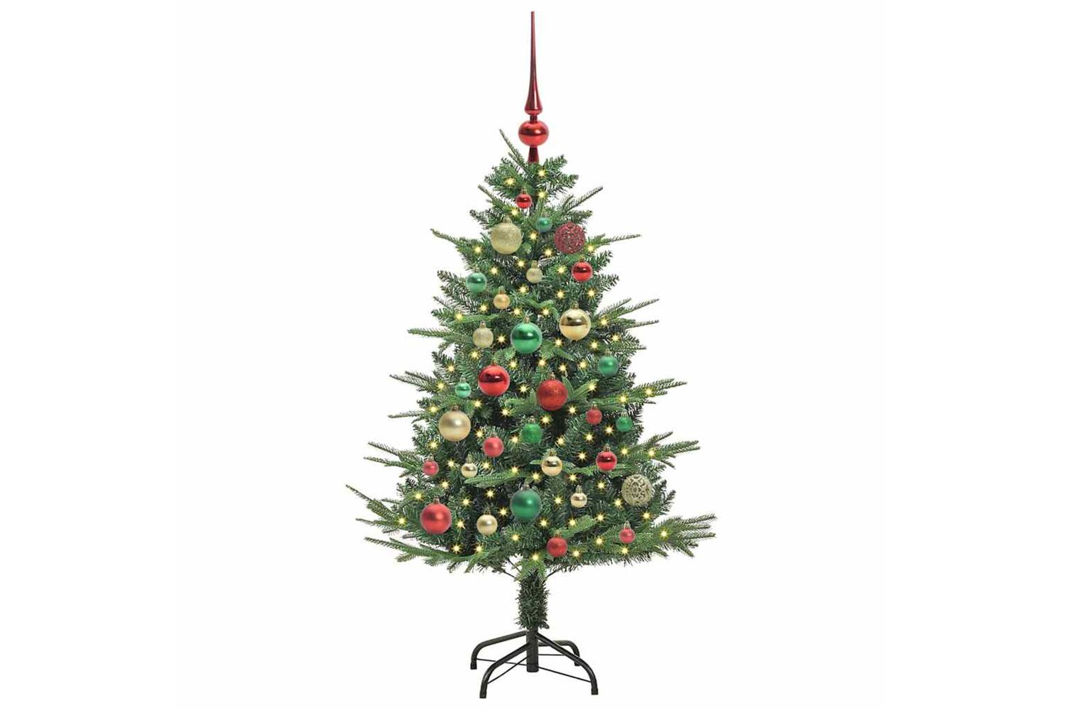 Vidaxl Artificial Pre-lit Christmas Tree With Ball Set Green 120 Cm-3